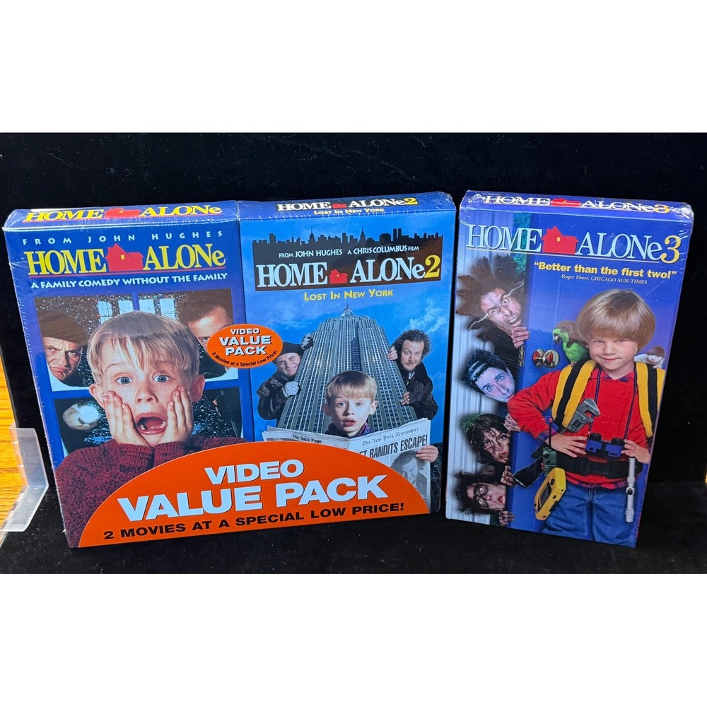 Home Alone Trilogy VHS Set: Macaulay Culkin Factory Sealed Video Value Pack
